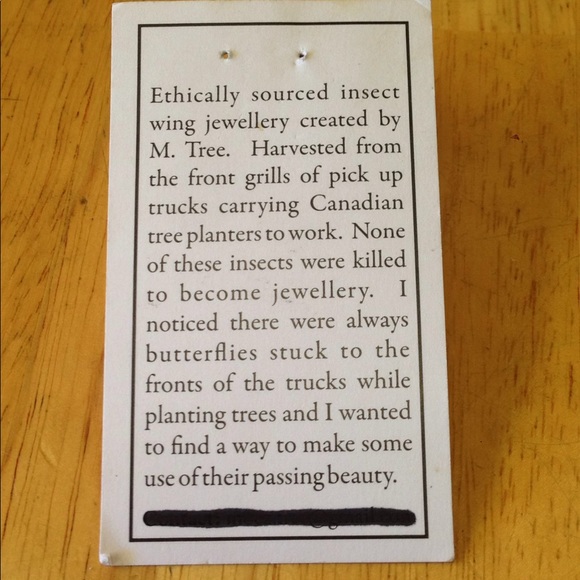 Sold out Handmade by me, butterfly wing earrings - Picture 2 of 3